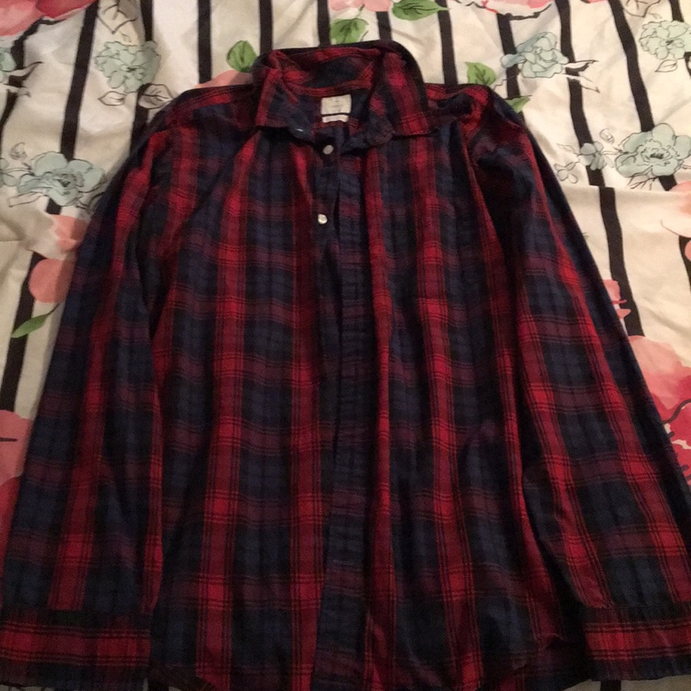 Gap Red and blue plaid flannel